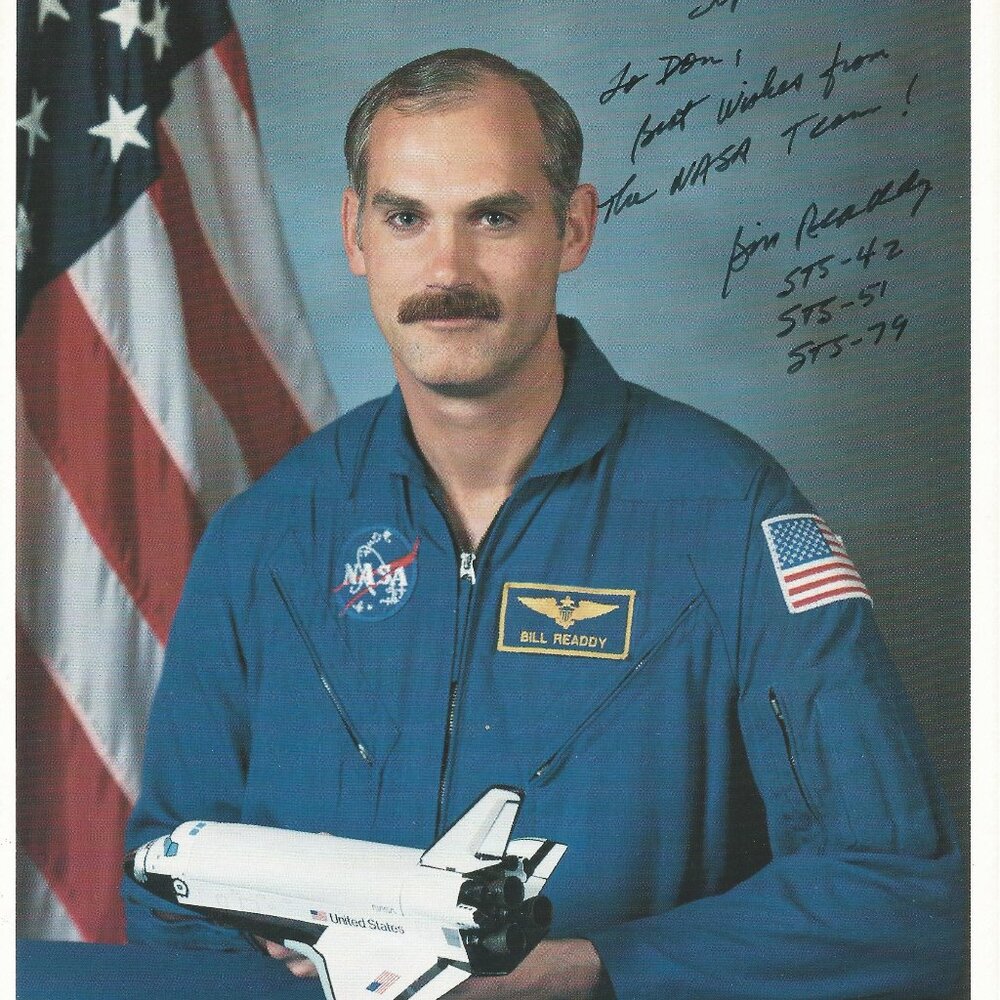 Vintage Autographed Photo Official NASA William F. Readdy JSA COA  8" x 10"